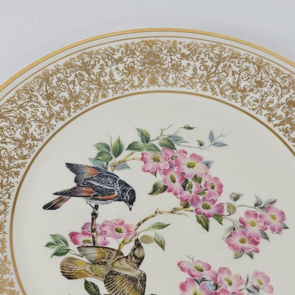 Lenox Annual Limited Edition Plate American Redstart Gold Trim 1975 Edward Boehm - Picture 6 of 8